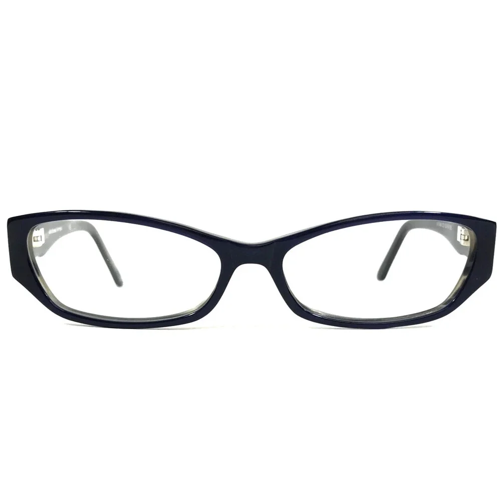 Adin Thomas Eyeglasses Frames AT-248 C2 Blue Gray Rectangle Full Rim 53-15-135